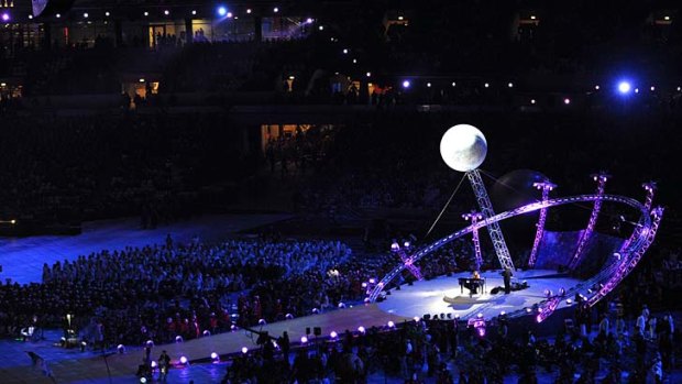 Birdy performs at the Opening Ceremony of the London 2012 Paralympics.