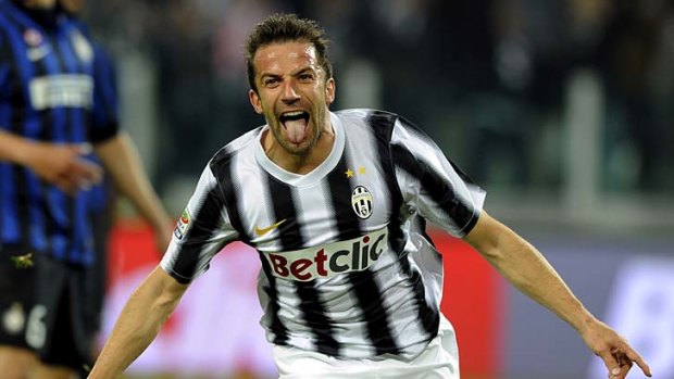 Black and white and wanted all over ... Del Piero.