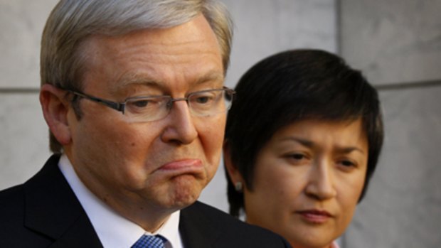 No ETS deal? ... Kevin Rudd and Penny Wong.