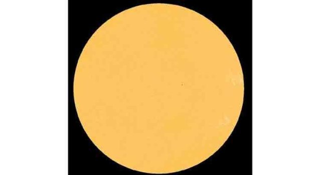 Almost spotless: the sun on July 18.