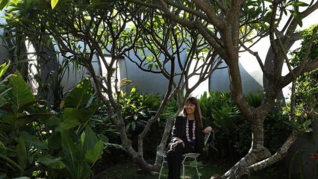 Design dilemma: Rachel Neeson contemplates her challenge in the rooftop garden of her Potts Point practice.