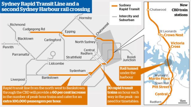 Sydney's proposed rail extensions.