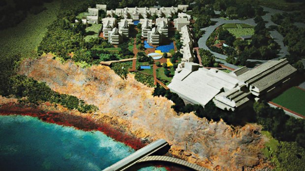 A model of the Catherine Bay development.