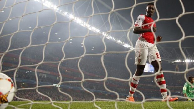 Back of the net: The Arsenal striker has settled since his move to the Gunners.