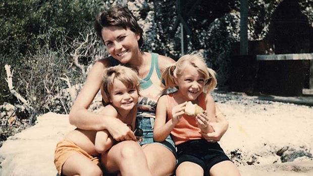 Helen Cummings with her young children