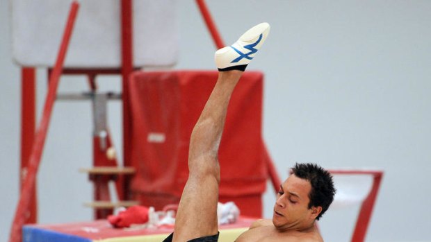 France gymnast Thomas Bouhail during a training session in Paris last June.