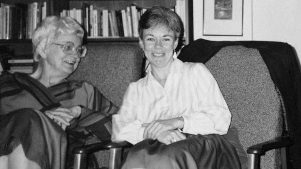 Word masters: Judith Wright, left, with her daughter Merdith McKinney.