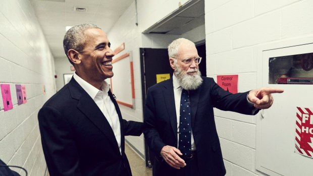 Former US president Barack Obama appears on <I>My Next Guest Needs No Introduction with David Letterman</I>.