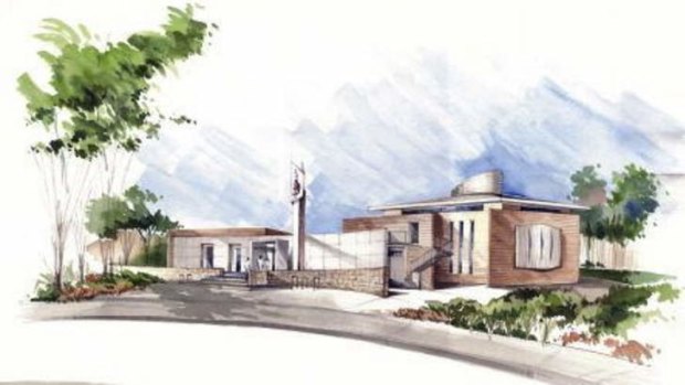 An artist's impression of the proposed Gungahlin Mosque.