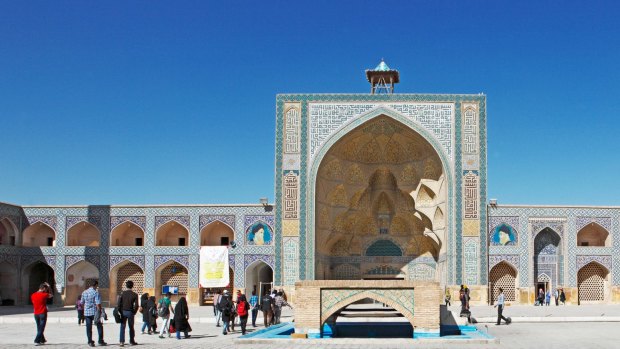 Students' portal of the Friday Mosque, Unesco World Heritage Site, Isfahan, Isfahan Province.
