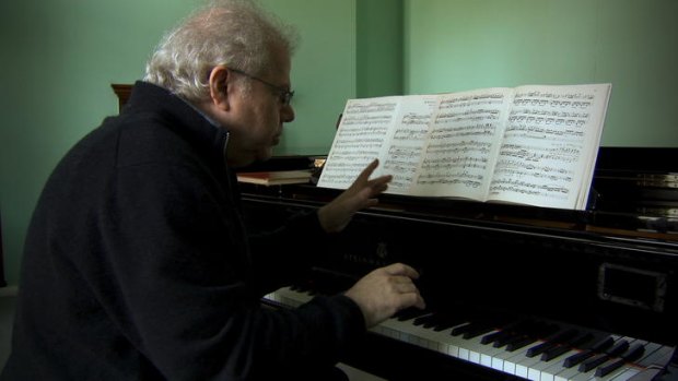 Pianist Emanuel Ax in the documentary <i>In Search of Haydn</i>.
