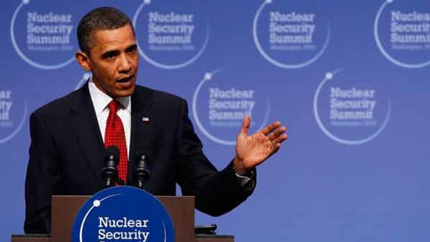 US President Barack Obama at the conclusion of the Nuclear Security Summit at the Washington Convention Centre.