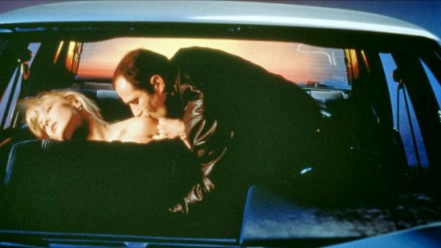 Auto-eroticism: Deborah Kara Unger and Elias Koteas in David Cronenberg's 1996 film of J.G. Ballard's <i>Crash.</i>