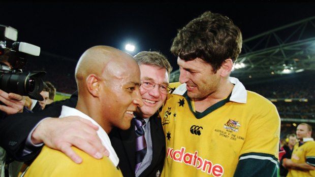 Like minded: George Gregan and John Eales are in favour of the expanded Super Rugby competition.