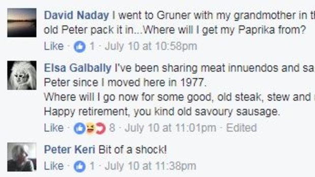 Farewell: Locals mourn loss of Gruner's Butcher and Deli after 59 years in St Kilda.