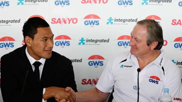 Israel Folau . . . A 'challenge' is more fun when you're being paid a lot more than before.