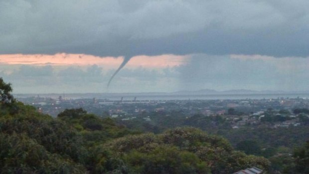 The waterspout near Newcastle.