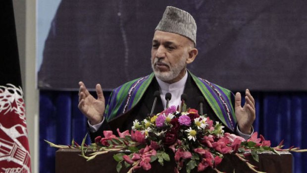 Afghan President Hamid Karzai says the war has brought a lot of suffering and no gains.