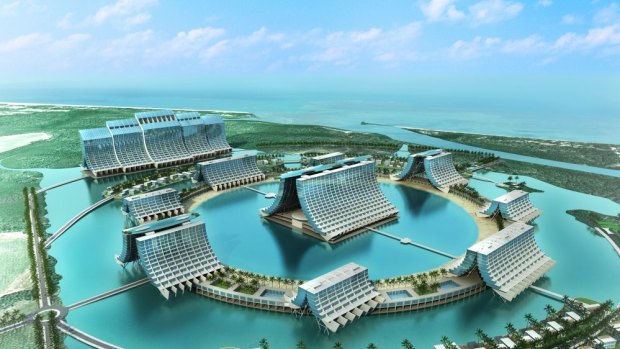 An artist's impression of the $8.15 billion Aquis project in Cairns.