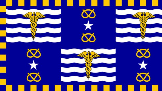 The rarely seen flag of Brisbane.