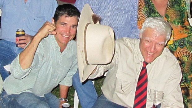 Bob Katter with son Robbie on the night of the 2010 federal election.