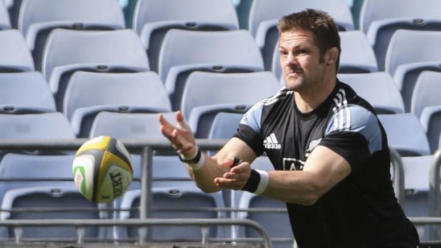 Richie rich: Richie McCaw at training on Friday.