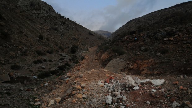 The path from Syria into Shebaa, Lebanon.