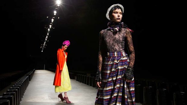 Models hit the catwalk at Melbourne Fashion Week.