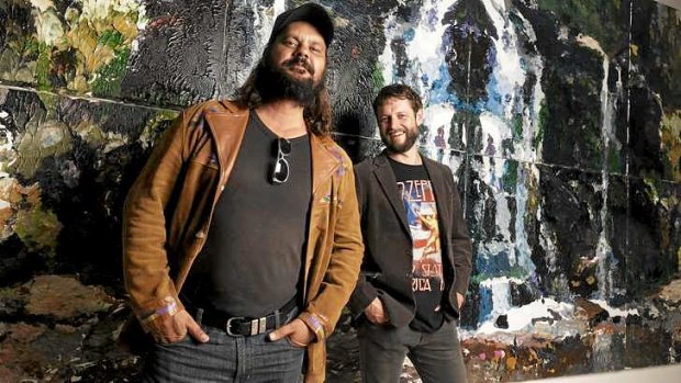 Mates: Warwick Thorton (left) and Ben Quilty.