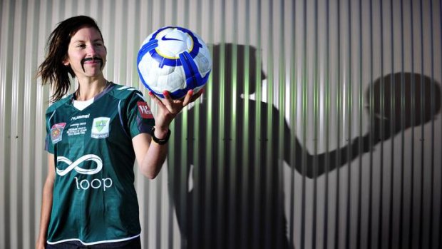 Canberra United midfielder Sally Shipard will sport a fake moustache throughout November.