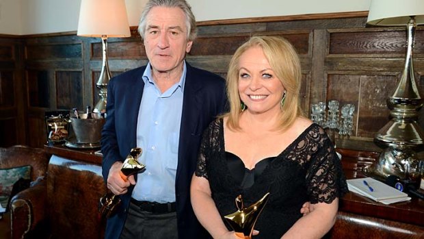 Honoured and awarded ... Robert De Niro and Jacki Weaver.