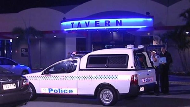 Police respond to a hold-up at the Arundel Tarven.