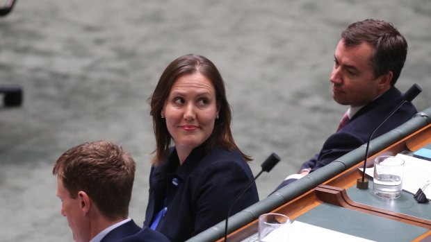 Kelly O'Dwyer, Minister for Small Business and Assistant Treasurer, in the chamber.