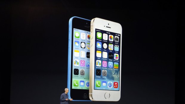 Apple chief executive officer Tim Cook launches the iPhone 6 and the iPhone 6 Plus.