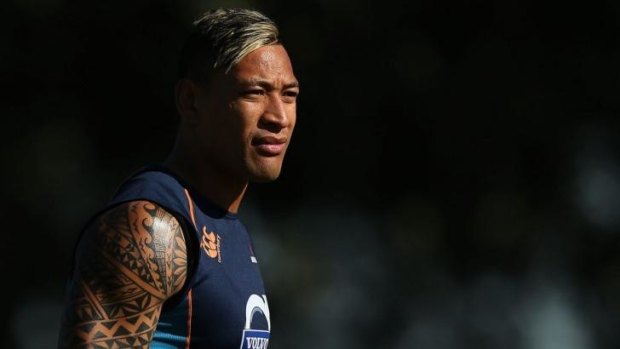 Taking a rest: Israel Folau will not line out for the Waratahs against the Queensland Reds. 