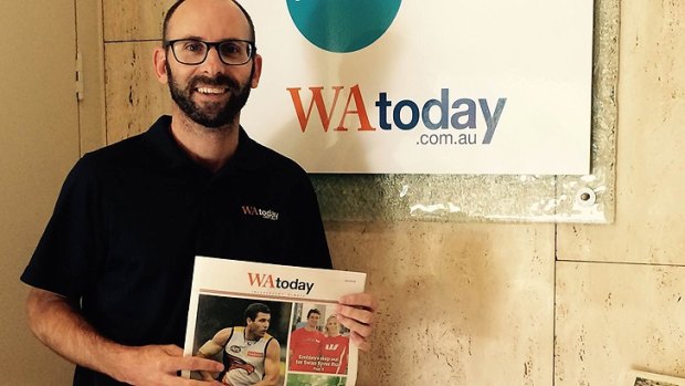 WAtoday editor Simon White with the June edition of the paper.