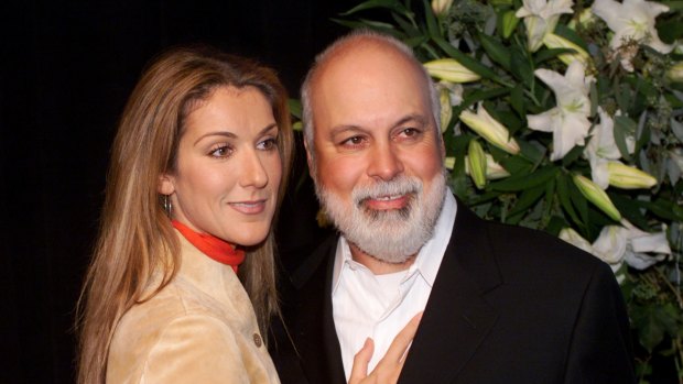 Singer Celine Dion and husband Rene Angelil in 1999.