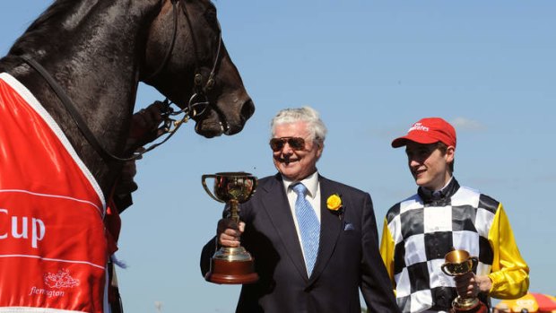 Bart Cummings with his latest Cup winner Viewed in 2008.