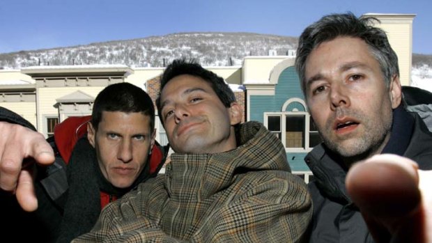 Mike Diamond, Adam Horowitz and Adam Yauch at the 2006 Sundance film festival in Utah.