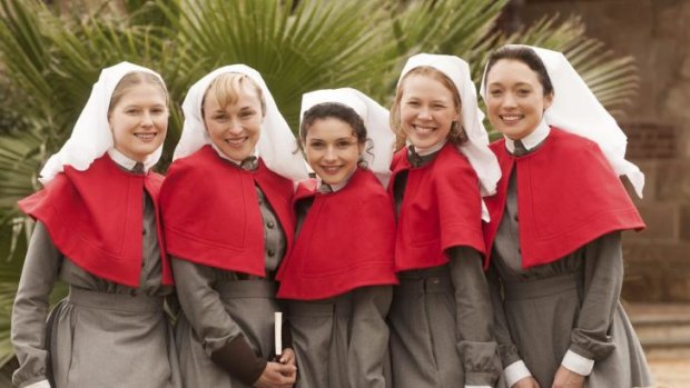 Unheard voices: Anzac Girls, featuring (from left)  Elsie (Laura Brent),  Grace (Caroline Craig),  Alice (Georgia Flood),  Olive (Anna McGahan) and  Hilda (Antonia Prebble),  offers a new vantage point from which to view World War I and its young protagonists.