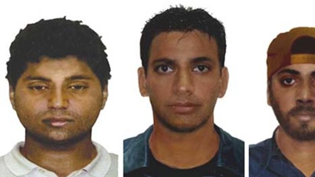 Police images of the four men.