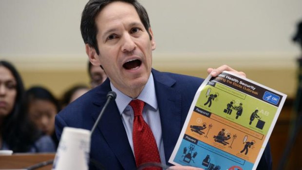 US Centres for Disease Control and Prevention director Tom Frieden testifies in Washington on the US reaction to Ebola.