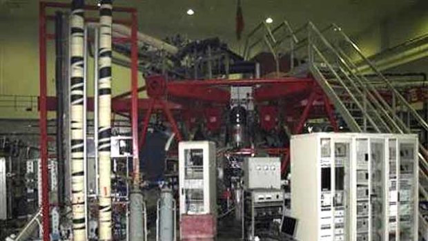 Experimental nuclear fusion reactor is seen at a laboratory in the Southwest Institute of Physics in Chengdu, Sichuan Province.