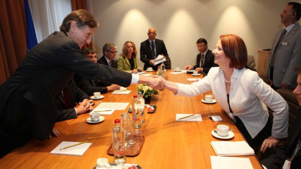 Former Prime Minister Julia Gillard at NATO.