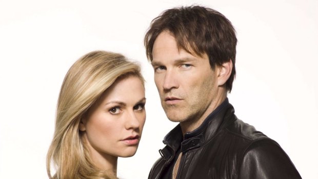 Paquin and Moyer in True Blood.