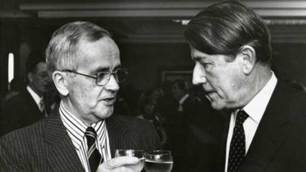 Connected ...  Renwick with the former NSW premier Neville Wran.
