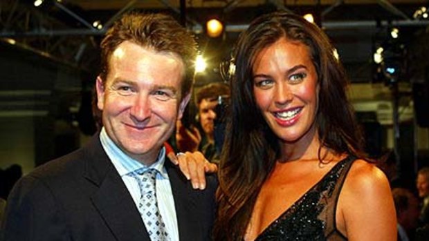 Flashback ... Mark McInnes with David Jones' model Megan Gale, pictured in 2003.