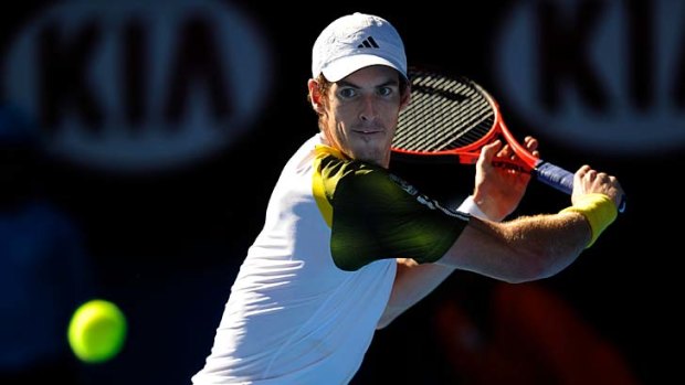 Dominant ... Andy Murray won in straight-sets against Jeremy Chardy.