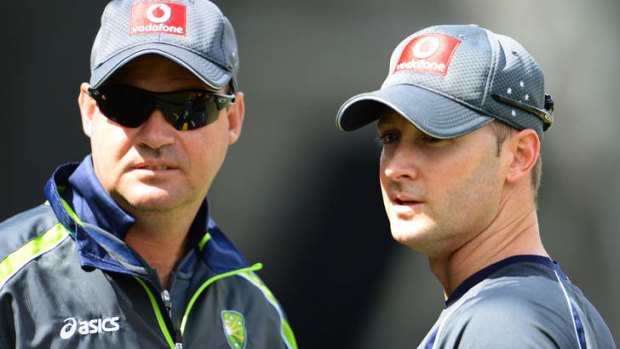 Changes: Mickey Arthur (L) has been sacked as coach and Michael Clarke has resigned as selector.