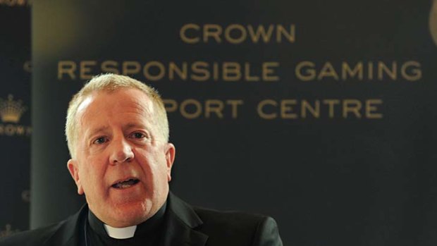 Father James Grant, who performs the surprising role of Crown Casino chaplain.